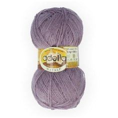 Пряжа ADELIA "NATALI" 10 шт. в упак. цвет св. серо- фиолетовый (NATALI-23)