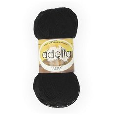 Пряжа ADELIA "AURA" 10 шт. в упак. цвет черный (AURA-007)