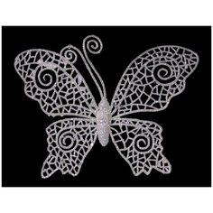 Елочное украшение ажурная бабочка на клипсе, 20х18 см, асс.2, BILLIET 4047485