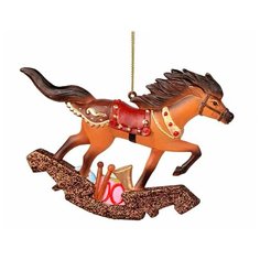 Елочное украшение гарцующая лошадка, пластик, 12 см, BILLIET 867158