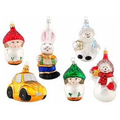 Набор стеклянных елочных украшений путешествие В сказку, 7,5-10 см, (6 шт.), Koopman International 1003523-3
