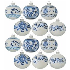 Набор коллекционных ёлочных шаров фэйли, стекло, 8 см, упаковка 12 шт., Boltze 2003544-набор