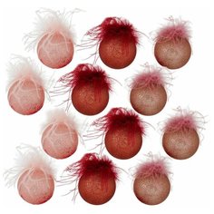 Набор коллекционных ёлочных шаров джолли-джой, стекло, 8 см, упаковка 12 шт., Boltze 2004354-набор