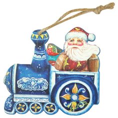 Елочное украшение из фанеры "Дед мороз в поезде" (арт. 326068) Яркий праздник