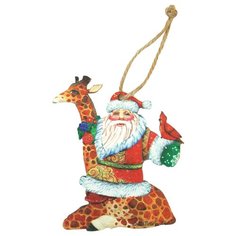 Елочное украшение из фанеры "Дед мороз на жирафе" (арт. 326064) Яркий праздник