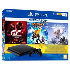 Консоль Sony PlayStation 4 Slim 1 ТБ + GTS+R&C+HZD CE+PS Plus 90 дней
