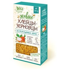 Живые хлебцы- зерновцы Пшеница и овес с луком и морской солью Vita, 120 г