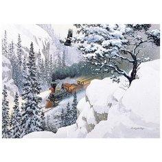 Пазл Cobble Hill 1000 деталей: Поезд в зимних горах