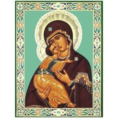 Картина мозаикой 30х40 Владимирская Божия Матерь. Квадратные элементы Molly ( KM0291 )