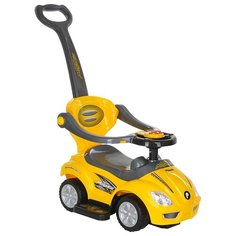 Каталка Pituso Mega Car с музыкальной панелью, бампером и ручкой Желтый