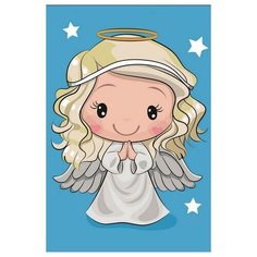 Алмазная мозаика Маленький ангелок, ТМ Цветной 20x30 см.