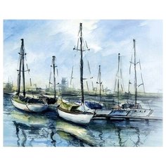 Алмазная мозаика Рассекая волны, ТМ Цветной 40x50 см.