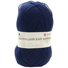 Пряжа Пехорка Австралийский меринос (95% мериносовая шерсть, 5% акрил) (571-Синий)