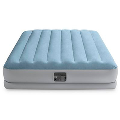 Кровать надувная двуспальная 152х203х36см Raised Comfort с встр.нас. 220В, до 272кг Intex