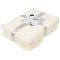 Плед Enalie 130x180 см искусственный мех цвет кремовый Inspire