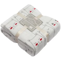 Плед Баюн 140x200 см фланель цвет белыйсерый Belezza