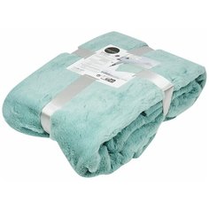 Плед Enalie 130x180 см искусственный мех цвет светло- бирюзовый Inspire