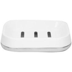 Мыльница Gloss пластик цвет белый Аквадекор