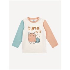 Лонгслив Bossa Nova Super Cute, размер 92, молочный