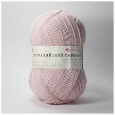 Пряжа Пехорка Австралийский меринос 374 розовый беж 95% мериносовая шерсть, 5% акрил 100гр 400м 5 шт