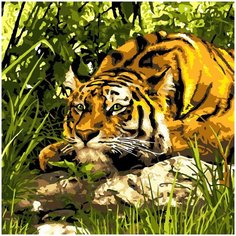 Набор для творчества LORI Картина по номерам Тигр в джунглях