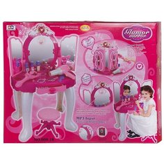 Игровой набор Junfa Столик- трюмо косметический со стульчиком, с инфракрасным управлением
