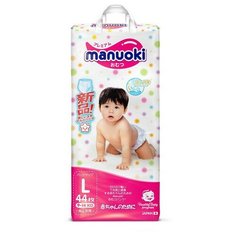 Трусики- подгузники MANUOKI, размер L, 9-14 кг, 44 шт