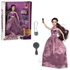 Кукла Junfa Atinil Виновница торжества в длинном платье, с микрофоном и другими аксесссуарами 28см