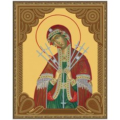 Алмазная мозаика 5D 40х50 с нанесенной рамкой Семистрельная Божия матерь Molly ( KM0797 )