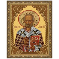 Алмазная мозаика 5D 20x30 с нанесенной рамкой Николай Чудотворец Molly ( KM0802 )