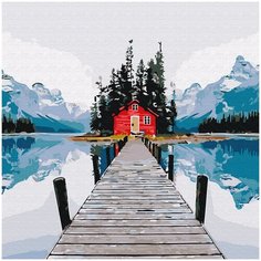 Картина по номерам 30х30 Домик в горах Molly ( KH0696 )