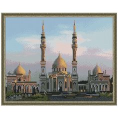 Алмазная мозаика 40x50 с нанесенной рамкой Татарстан. Белая мечеть Булгара Molly ( KM0858 )