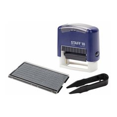 Штамп самонаборный 3- строчный STAFF, оттиск 38х14 мм, "Printer 8051", касса В комплекте, 237423