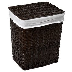 Корзина для белья WasserKRAFT Isar 40x29x47 WB-130- M с крышкой Коричневая