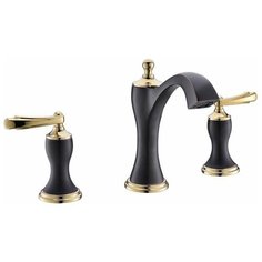 Смеситель для раковины (умывальника) Timo Unari 7511/04Y Black-Antique черный/золото