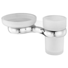 Стакан для зубных щеток с мыльницей WasserKRAFT Berkel K-6826 Хром