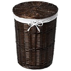 Корзина для белья WasserKRAFT Elbе 38x38x50 WB-740- M с крышкой Коричневая