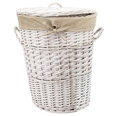 Корзина для белья WasserKRAFT Aller 44x44x55 WB-106- L с крышкой Белая