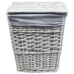 Корзина для белья WasserKRAFT Lippe 49x36x56 WB-450- L с крышкой Белая