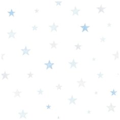 Обои детские Grandeco Little Ones LO 2704 Винил на флизелине (0,53*10,05) Белый/Голубой, Звездочки