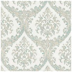 Обои Fipar Festival R 11749 Винил на флизелине (1,06*10,05) Голубой/Бежевый/Белый, Дамаск