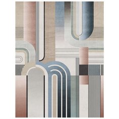 Панно Grandeco Plains and Murals PM 6602 Винил на флизелине (2,12*2,8) Красный/Синий, Геометрия