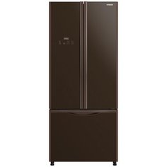 Двухкамерный холодильник Hitachi R- WB 562 PU9 GBW коричневое стекло