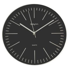 Часы настенные круглые средние Apeyron PL9723 для кухни, спальни, детской, кварцевый механизм с плавным ходом, размеры 30x4 см, работа от 1 пальчиковой батарейки тип АА