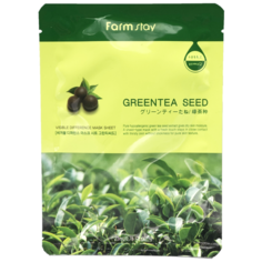 FarmStay Visible Difference Mask Sheet Green Tea Seed Тканевая маска для лица с экстрактом семян зеленого чая