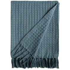 Плед Perrine 130x170 см хлопок цвет синий Inspire