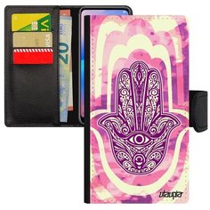 Защитный чехол книжка на смартфон // Apple iPhone 8 // "Амулет Хамса" Кулон Талисман, Utaupia, розовый