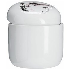 Контейнер для ватных дисков See-Mann-Garn Fraulein, белый Kleine Wolke