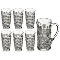 Набор для воды RCR из 7 пр. энигма: кувшин+6 стаканов 1500/350 мл h = 23/15 см (305-580)