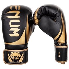 Боксерские перчатки Venum Challenger 2.0 Boxing Gloves Black/Gold 14 унций
